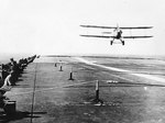 Fairey III-F aircraft landing on board Furious, circa early 1930s