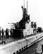 USS Gabilan in port in Australia, late 1944