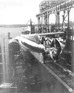 Launching of submarine Gar, Groton, Connecticut, United States, 7 Nov 1940