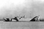 US Navy freighter USS Federal with dazzle camouflage, photograph likely taken on 16 Nov 1918