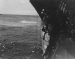 Destroyer USS Hammann sinking, 6 Jun 1942, photo 2 of 2, seen from USS Yorktown