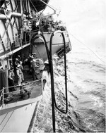 USS Porterfield refueling from USS Hancock, 1954, photo 3 of 3