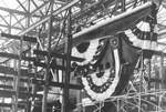 Electric Boat workers preparing submarine Harder for launching, Groton, Connecticut, United States, 19 Aug 1942