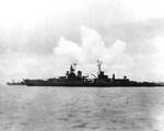 Indianapolis off Tinian, days before she was sunk, circa 26 Jul 1945