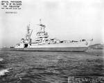 Indianapolis off the Mare Island Navy Yard, California, 9 Dec 1944, photo 1 of 2