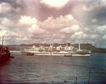 Hospital ship Tranquillity arrived at Guam with survivors of Indianapolis, 8 Aug 1945, photo 2 of 3