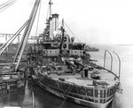 American battleship Mississippi, the former incarnation of Greek battleship Kilkis, fitting out at William Cramp and Sons shipyard, Philadelphia, Pennsylvania, United States, 1907