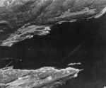 RAF reconnaissance photo showing Köln moored in the Fætten Fjord northeast of Trondheim, Norway, 19 Jul 1942, photo 3 of 3