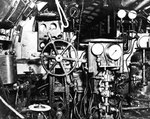 Control room of a Koryu type submarine, looking forward, Oct-Dec 1945, copied from the U.S. Naval Technical Mission to Japan Report S-01-7, Jan 1946, pg 136, fig 155; photo 1 of 3