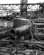 Koryu Type D submarine at the Yokosuka Naval Base, Japan, 8 Sep 1945, photo 1 of 3