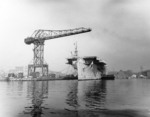 Carrier Langley being reactivated at Philadelphia Naval Shipyard, Pennsylvania, United States, Jan 1951
