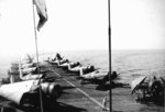 TBW-3W Avenger and F4U-7 Corsair aircraft aboard French carrier La Fayette, 1962, photo 2 of 2