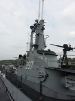 Conning tower of museum ship Ling, Hackensack, New Jersey, United States, 31 Aug 2013