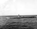 USS Macabi undergoing sea trials on Lake Michigan in the United States, Jul 1944