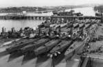 Inactivated submarines at Mare Island Naval Shipyard, California, United States, 3 Jan 1946