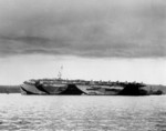 USS Marcus Island at Espiritu Santo, 15 Jun 1944; note Camouflage Measure 32 Design 15A