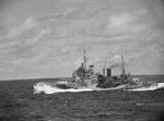 HMS Mauritius underway, 1940s