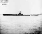 Broadside view of USS Mingo off Mare Island Naval Shipyard, California, United States after completion of overhaul, 3 Feb 1944