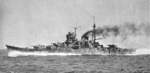 Japanese cruiser Mogami running trials off Sukumo Bay, Shikoku, Japan, 20 Mar 1935