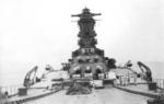 View of Musashi from her bow, circa 1942