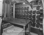 20mm ready service and clipping room on the main deck of USS North Carolina, New York Navy Yard, Brooklyn, New York, United States, 19 Feb 1942