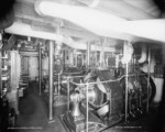Dynamo room aboard USS Oregon, circa 1898