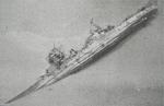 Wreck of light cruiser Oyodo west of Etajima, Hiroshima, Japan, post 28 Jul 1945