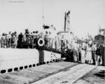 Tourists visiting USS Pintado, Mare Island Naval Shipyard, California, United States, 15 May 1950
