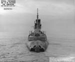 Stern view of USS Pompon off Mare Island Naval Shipyard, California, United States, 18 Nov 1944