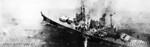 HMS Prince of Wales off Malaya after sustaining serious damage from Japanese air attacks, 10 Dec 1941