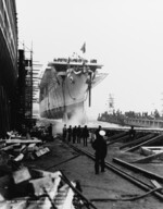 Launch of Princeton, 18 Oct 1942