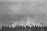 Canadian troops aboard RMS Queen Elizabeth in the Atlantic Ocean, Dec 1945