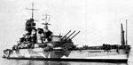 Roma at anchor, circa 1943
