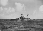 HMS Royal Sovereign underway in the Indian Ocean, 1942-1943