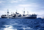 USS Sanborn (APA-193) at anchor, circa late-1944 or 1945, photo 4 of 4
