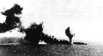 Shoho torpedoed, photographed by pilot from Lexington, Battle of Coral Sea, 7 May 1942