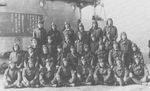 Group portrait of the flight officers of Shokaku while the ship was underway toward US Territory of Hawaii, 6 Dec 1941