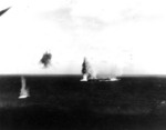Bombing attack on Japanese carrier Shokaku, Battle of the Coral Sea, 8 May 1942, photo 1 of 2