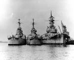 South Dakota with USS Huntington and USS Dayton in Philadelphia, 24 Aug 1961