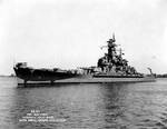 South Dakota off the Norfolk Navy Yard, Virginia, United States, 20 Aug 1943