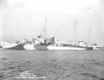 United States Coast Guard cutter Spencer after her conversion to an Amphibious Force Flagship, Norfolk Navy Yard, Norfolk, Virginia, United States, 26 Sep 1944