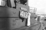 Submarine Spot being renamed to her new Chilean name, Simpson, 12 Jan 1962