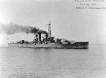 Texas making 15.151 knots during the 9th run of her standardization trials, 23 Oct 1913
