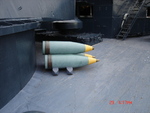 14-in shells on the main deck of Texas, 2007