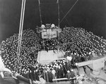 Boxing match held on board battleship Texas during Battle Fleet maneuvers, off Panama, 1923