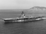 USS Ticonderoga off Point Loma, San Diego, California, United States, mid-1957