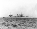Vincennes making 10.74 knots during trials off Rockland, Maine, United States, at 1258 on 12 Jan 1937