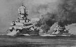 Vittorio Veneto firing on British ships, Battle of Cape Spartivento, 27 Nov 1940