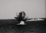Warspite under attack in Mediterranean, circa 1943