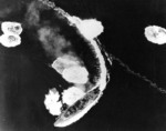 Yamato under air attack in the Inland Sea, 19 Mar 1945